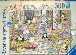 Ravensburger - Crazy Cats The Good Life - 500 Piece Jigsaw Puzzle Outlet