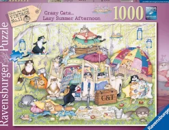 Ravensburger - Crazy Cats - Lazy Summer Afternoon - 1000 Piece Jigsaw Puzzle Fashion