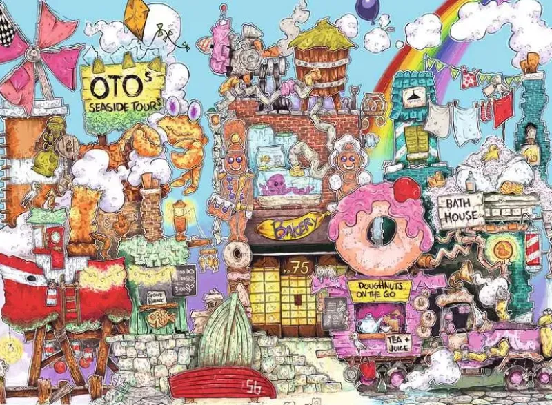 Ravensburger - Crazy Street No.1 – The Harbour - Puzzle Championships - 500 Piece Jigsaw Puzzle New