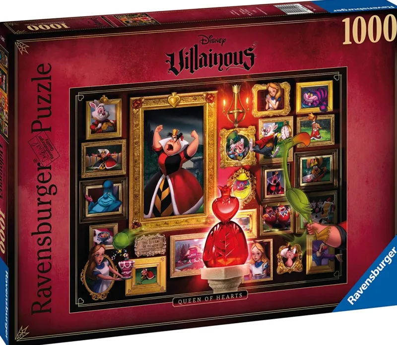 Ravensburger 15026 Disney Villainous Queen Of Hearts 1000 piece Jigsaw Puzzle Clearance