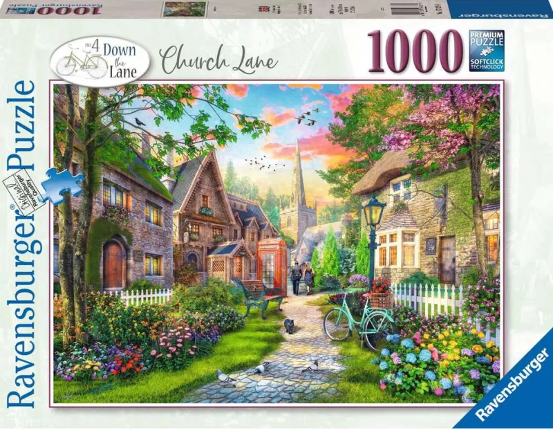Ravensburger - Down the Lane No.4 Church Lane - 1000 Piece Jigsaw Puzzle Best