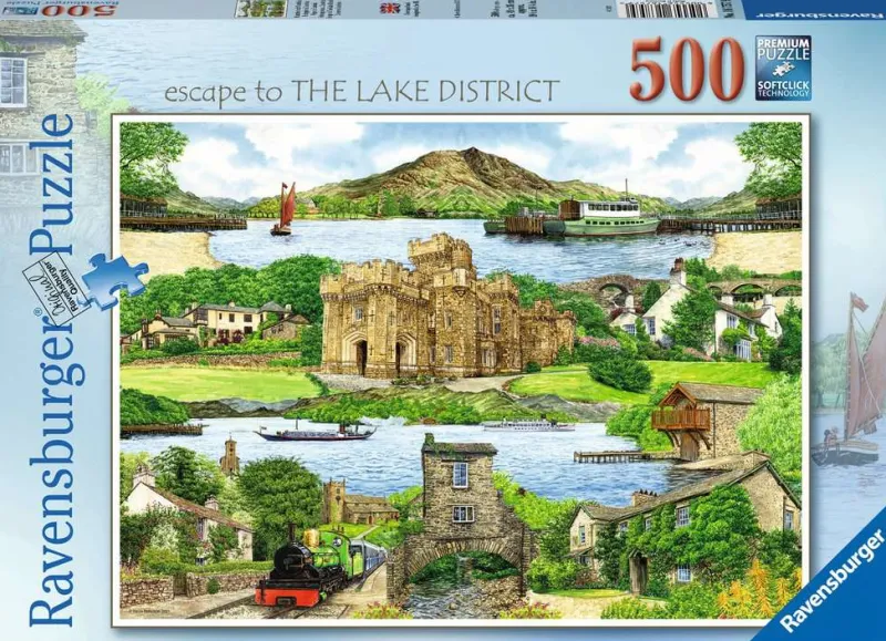 Ravensburger - Escape to The Lake District - 500 Piece Jigsaw Puzzle Clearance