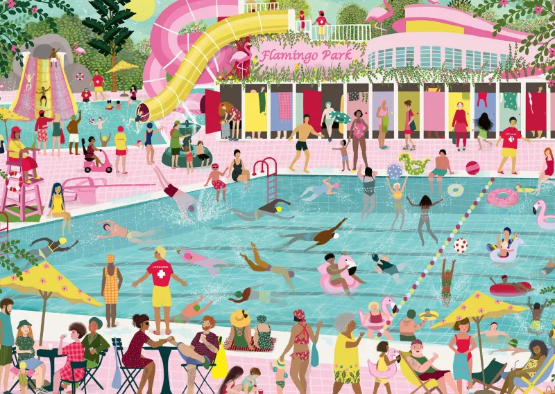 Ravensburger - Flamingo Park - 1000 Piece Jigsaw Puzzle Online