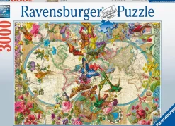 Ravensburger - Flora Fauna World Map - 3000 Piece Jigsaw Puzzle New