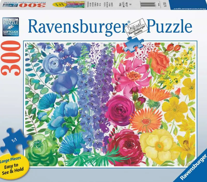 Ravensburger - Floral Rainbow - 300 Piece Large Format Jigsaw Puzzle Outlet