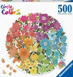 Ravensburger - Flowers Circular - 500 Piece Jigsaw Puzzle Discount