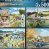 Ravensburger - Happy Days No 3, Countryside Nostalgia - 4 x 500 Piece Jigsaw Puzzles Hot