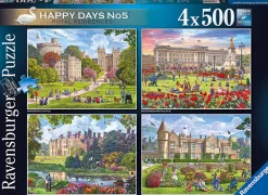 Ravensburger - Happy Days No 4, Royal Residences - 4 x 500 Piece Jigsaw Puzzles Best
