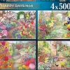 Ravensburger - Happy Days No 5, Glorious Gardens - 4 x 500 Piece Jigsaw Puzzles Outlet