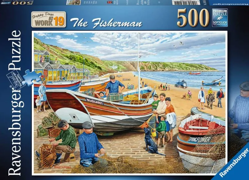 Ravensburger - Happy Days at Work, The Fisherman - 500 Piece Jigsaw Puzzle Outlet