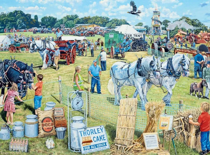 Ravensburger - Happy Days No 3, Countryside Nostalgia - 4 x 500 Piece Jigsaw Puzzles Hot