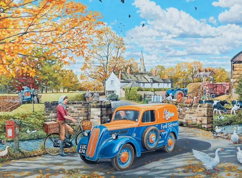 Ravensburger - Happy Days No 3, Countryside Nostalgia - 4 x 500 Piece Jigsaw Puzzles Hot