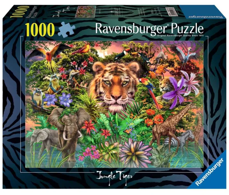 Ravensburger - Jungle Tiger - 1000 Piece Jigsaw Puzzle Clearance