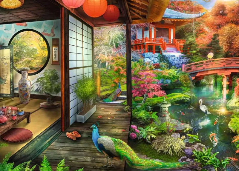 Ravensburger - Kyoto Japanese Garden Teahouse - 1000 Piece Jigsaw Puzzle Discount