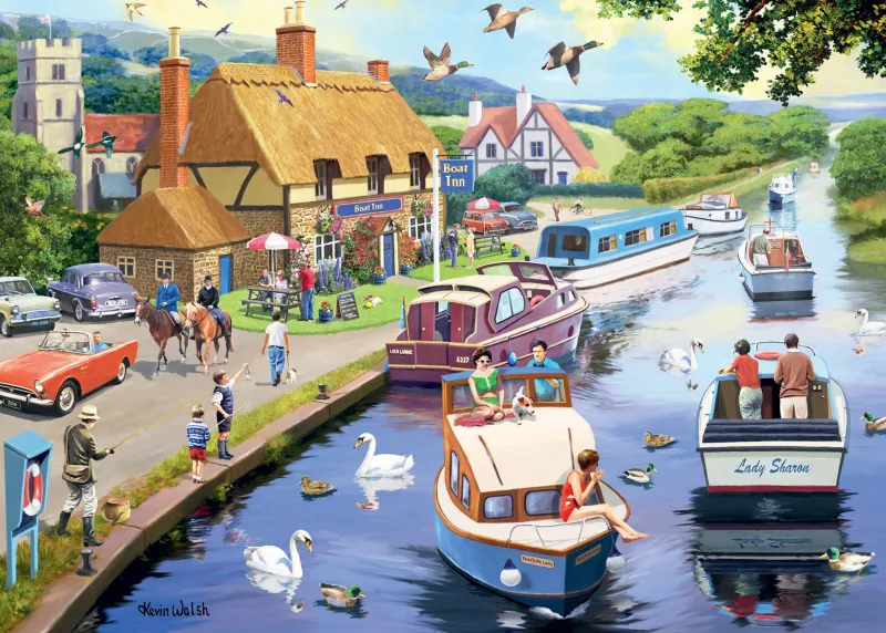 Ravensburger - Leisure Days No.7, Evening on the River - 1000 Piece Jigsaw Puzzle New