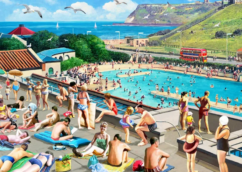 Ravensburger - Leisure Days No.8 - Scarborough North Bay & Pool - 1000 Piece Jigsaw Puzzle Hot