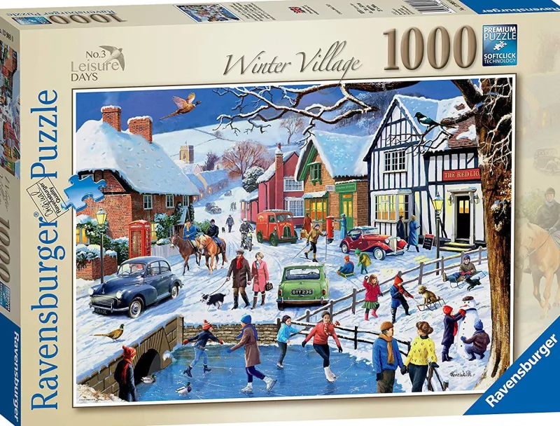 Ravensburger - Leisure Days No.3 - The Winter Village - 1000 Piece Jigsaw Puzzle Clearance