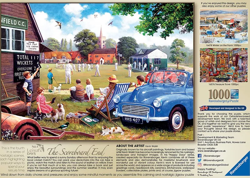 Ravensburger - Leisure Days No 4 - The Scoreboard End - 1000 Piece Jigsaw Puzzle Hot