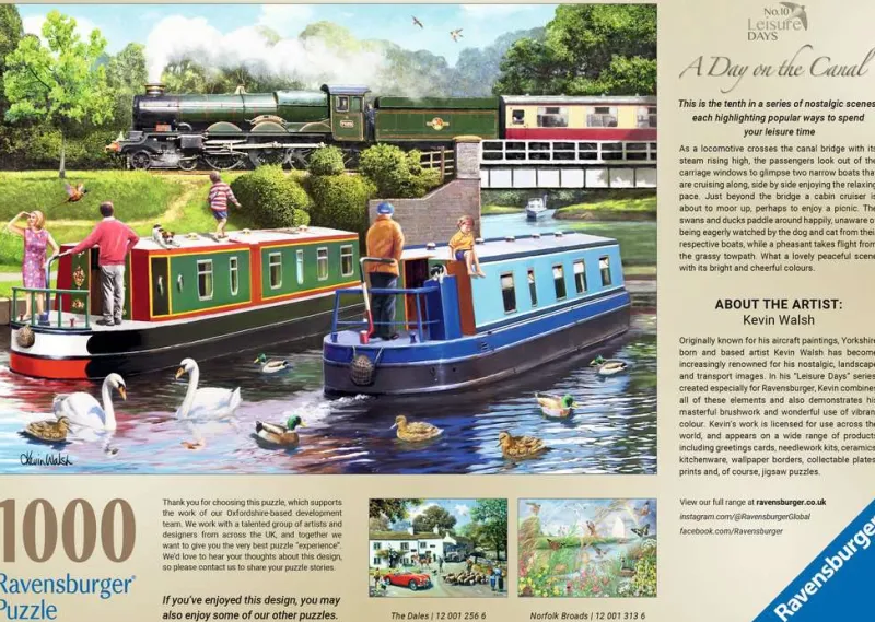 Ravensburger - Leisure days No.10, Day on the Canal - 1000 Piece Jigsaw Puzzle Online
