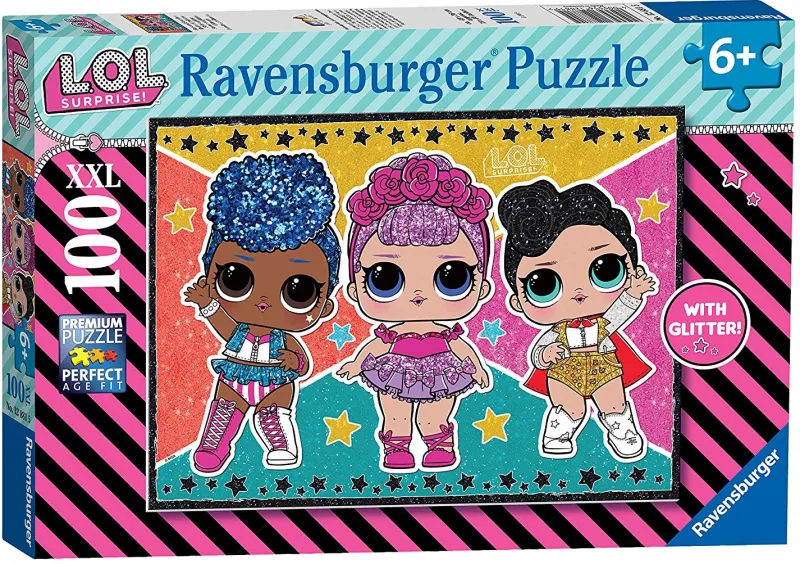 Ravensburger 12881 LOL Surprise XXL 100 piece Jigsaw Puzzle With Glitter Fashion