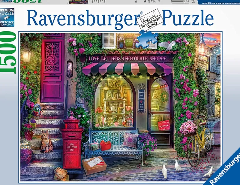 Ravensburger - Love Letters Chocolate Shop - 1500 Piece Jigsaw Puzzle Outlet