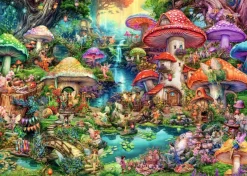 Ravensburger - Merry Mushroom Village - 1000 Piece Jigsaw Puzzle New