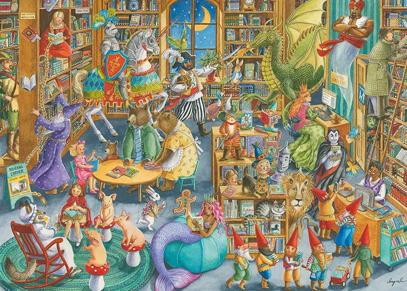 Ravensburger - Midnight In The Library - 1000 Piece Jigsaw Puzzle Hot