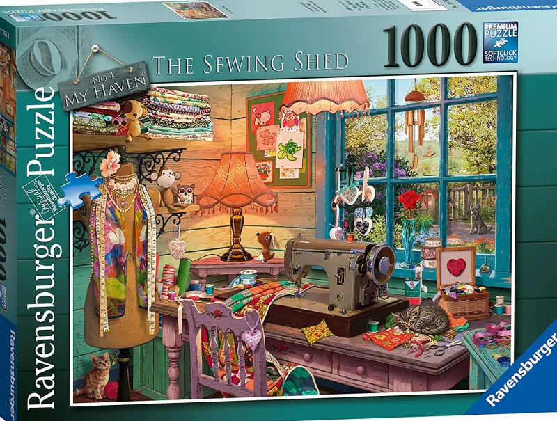 Ravensburger - My Haven No 4, The Sewing Shed - 1000 Piece Jigsaw Puzzle Discount