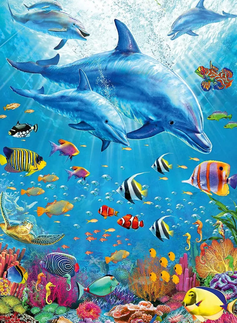 Ravensburger - Pod of Dolphins XXL - 100 Piece Jigsaw Puzzle Outlet