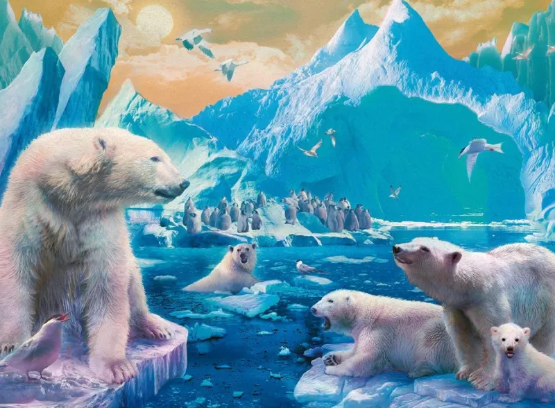 Ravensburger - Polar Bear Kingdom - XXL 300 Piece Jigsaw Puzzle Hot