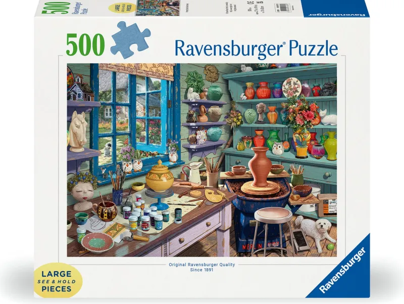 Ravensburger - Pottery Studio Sanctuary - 500 Piece Large Format Hot