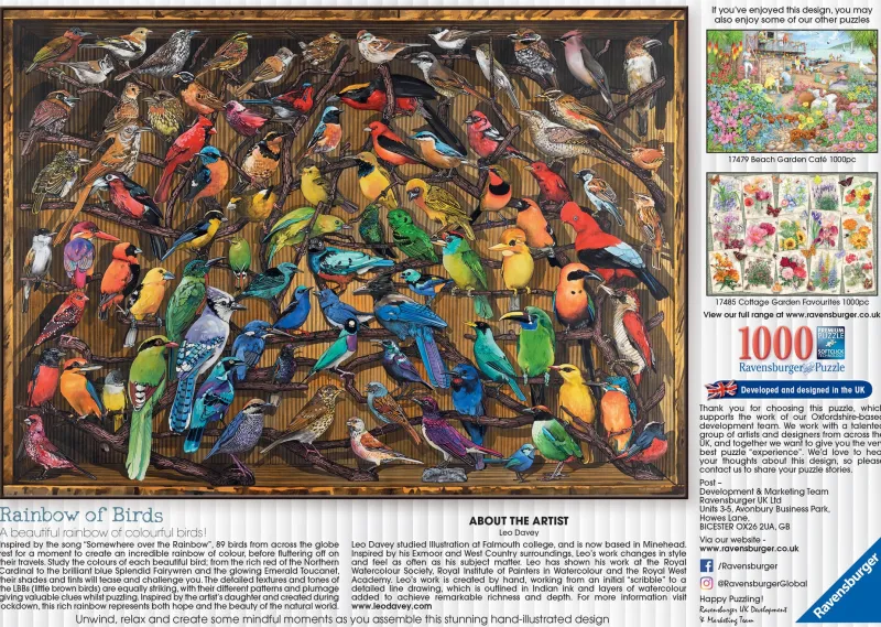 Ravensburger - Rainbow of Birds - 1000 Piece Jigsaw Puzzle Fashion