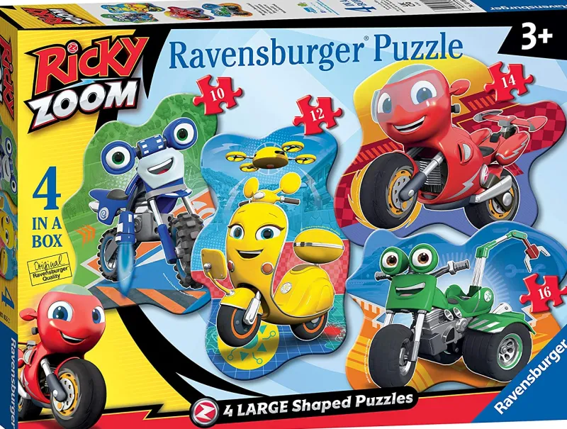 Ravensburger 3055 Ricky Zoom 4 Large Shaped Jigsaw Puzzles (10, 12, 14, 16 Piece) Best