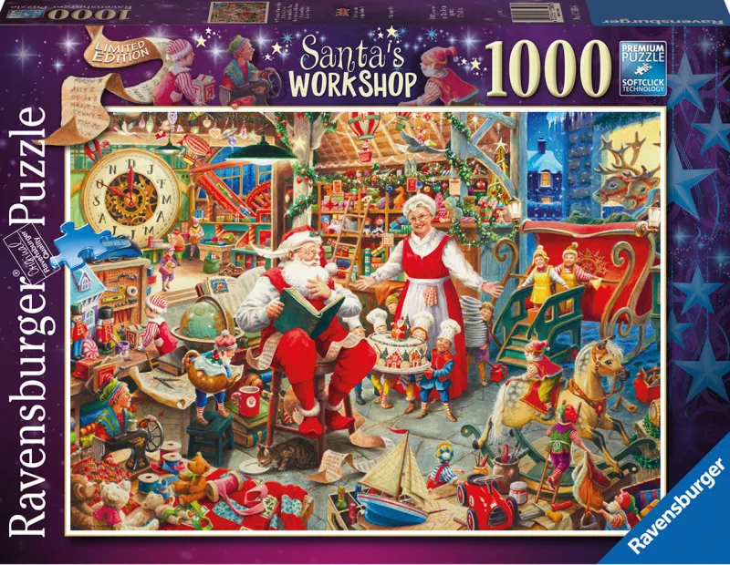 Ravensburger - Santa's Workshop Limited Edition, 2022 - 1000 Piece Jigsaw Puzzle New