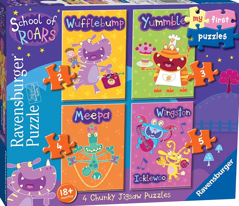 Ravensburger 3020 School Of Roars First Jigsaw Puzzles (2, 3, 4 & 5 piece) Fashion