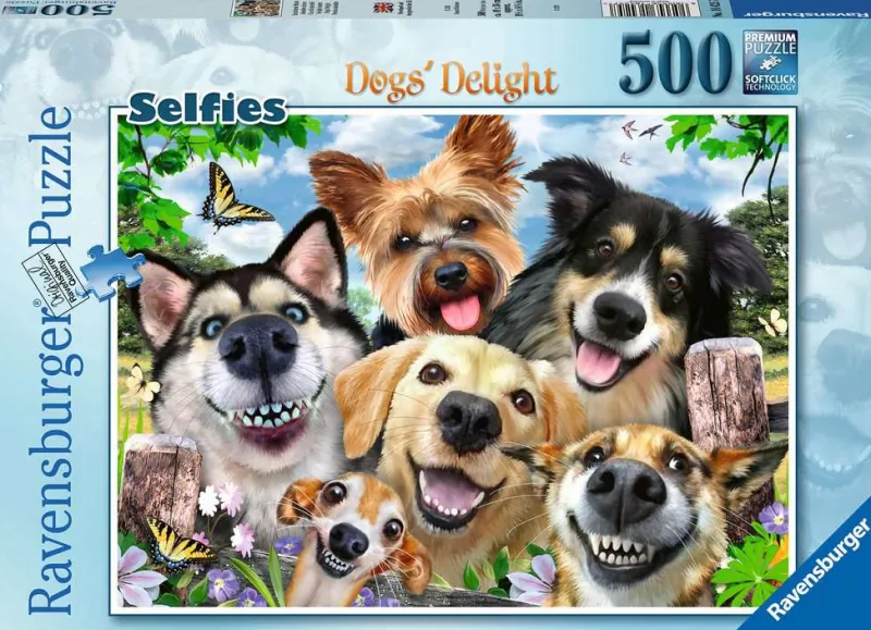 Ravensburger - Selfies Dogs' Delight - 500 Piece Jigsaw Puzzle Outlet