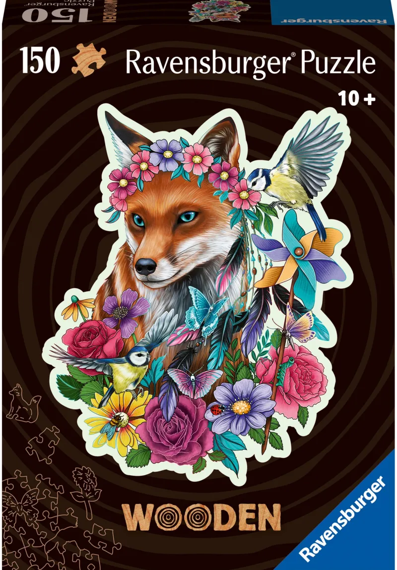 Ravensburger - Shaped Fox - 150 Piece Wooden Jigsaw Puzzle Clearance