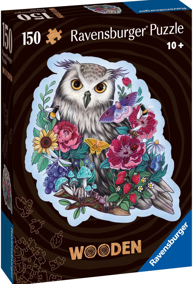 Ravensburger - Shaped Owl - 150 Piece Wooden Jigsaw Puzzle Outlet
