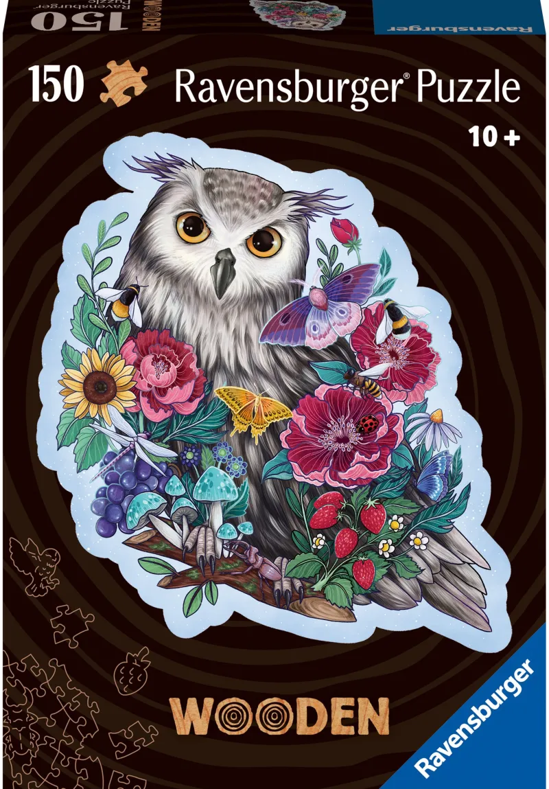 Ravensburger - Shaped Owl - 150 Piece Wooden Jigsaw Puzzle Outlet
