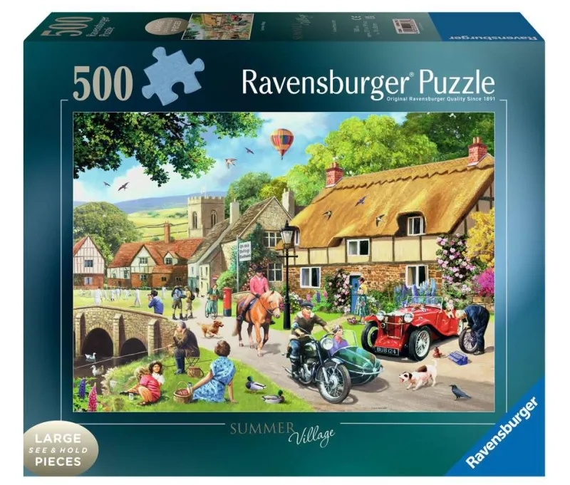 Ravensburger - Summer Village - 500 Piece Large Format Jigsaw Puzzle Sale