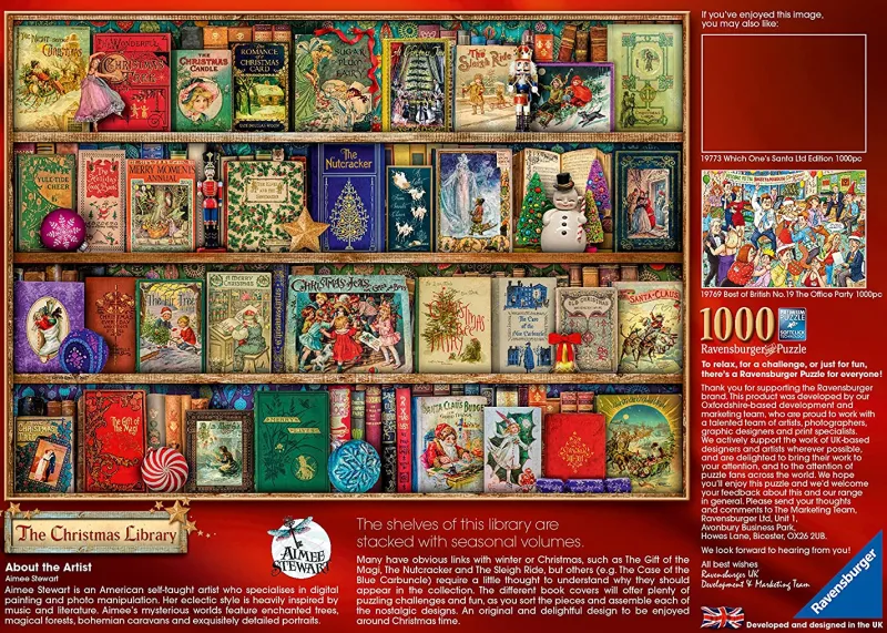 Ravensburger - The Christmas Library - 1000 Piece Jigsaw Puzzle Fashion