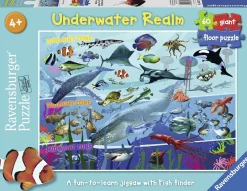 Ravensburger - Underwater Realm Giant Floor Puzzle - 60 Piece Jigsaw Puzzle Clearance