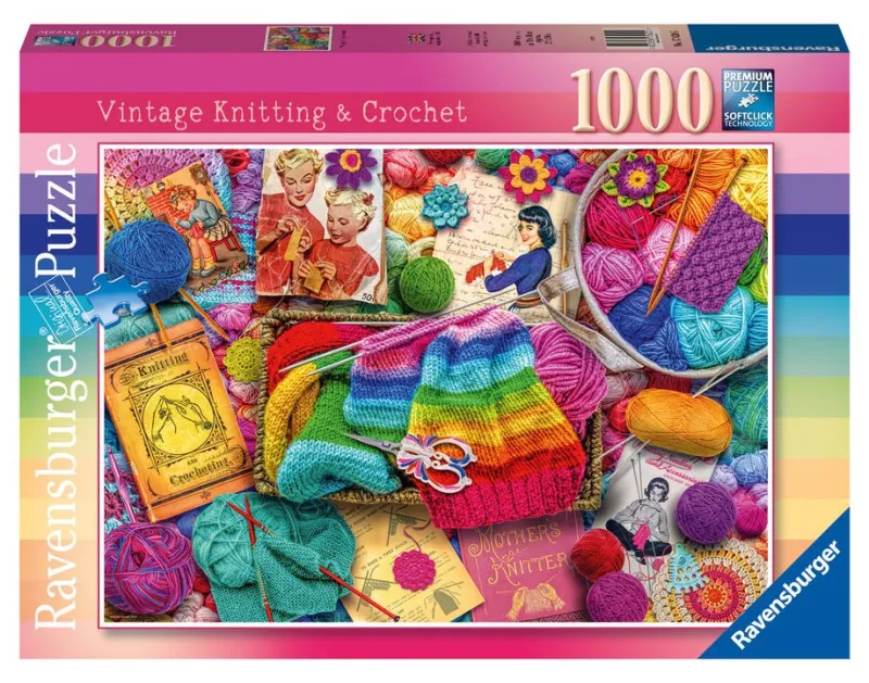Ravensburger - Vintage Knitting & Crochet - 1000 Piece Jigsaw Puzzle Sale