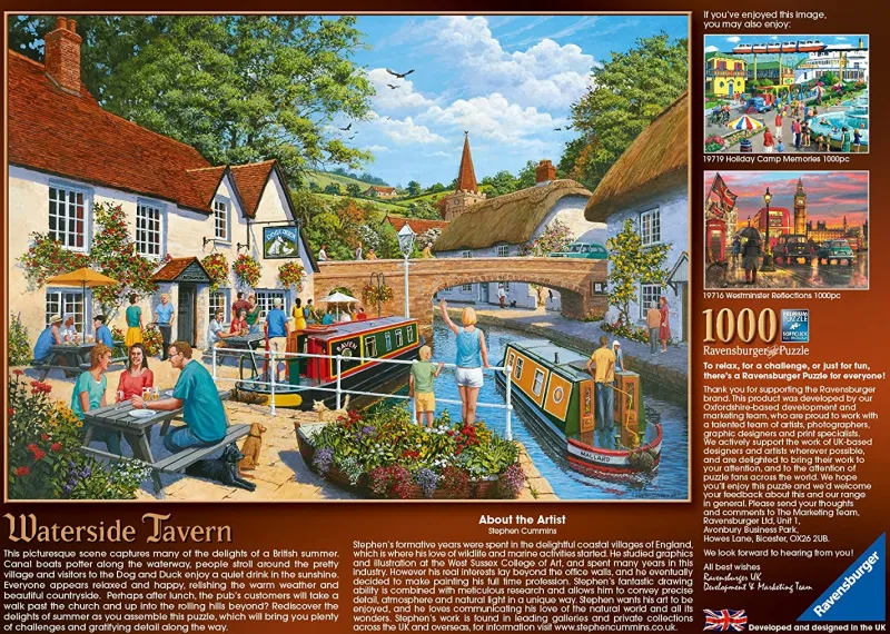 Ravensburger - Waterside Tavern - 1000 Piece Jigsaw Puzzle Discount