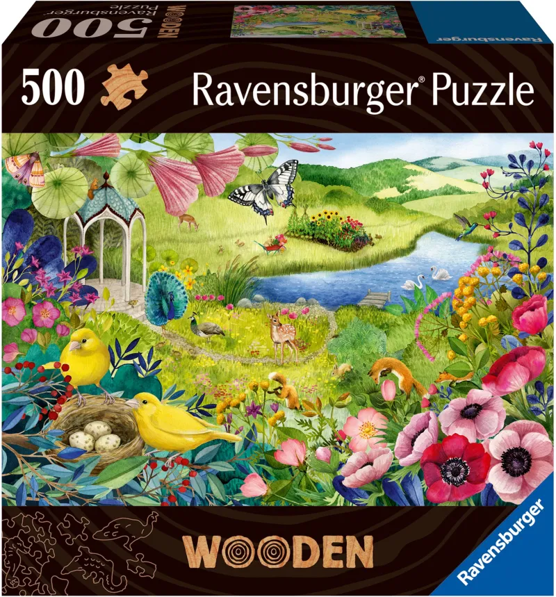 Ravensburger - Wildlife Garden - 500 Piece Wooden Jigsaw Puzzle Fashion