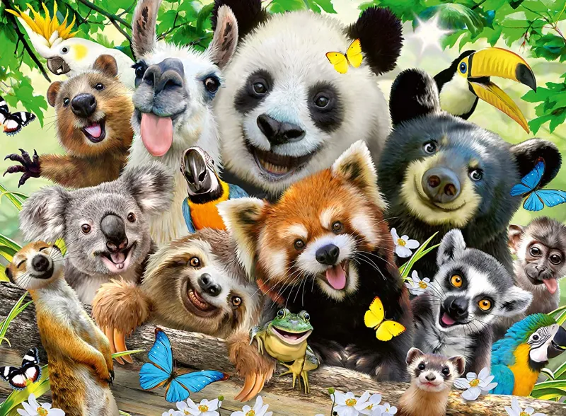 Ravensburger - Wildlife Selfie XXL - 300 Piece Jigsaw Puzzle Outlet