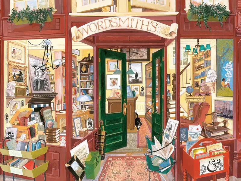 Ravensburger - Wordsmith's Bookshop - 1500 Piece Jigsaw Puzzle Sale