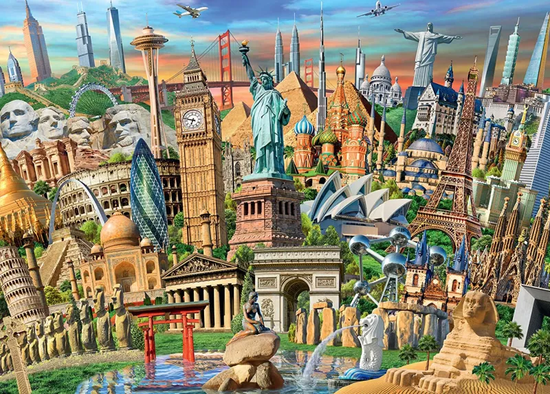 Ravensburger - World Landmarks - 1000 Piece Jigsaw Puzzle Hot