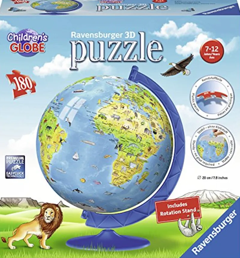 Ravensburger Children's World Globe - 180 Piece 3D Jigsaw Puzzle Discount