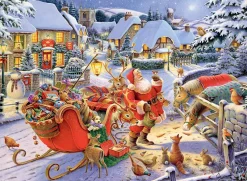 Ravensburger Christmas Collection No.1 - Market & Santa's Christmas Supper - 2x 500 Piece Jigsaw Puzzles Online